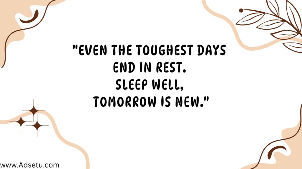 Good night messages.